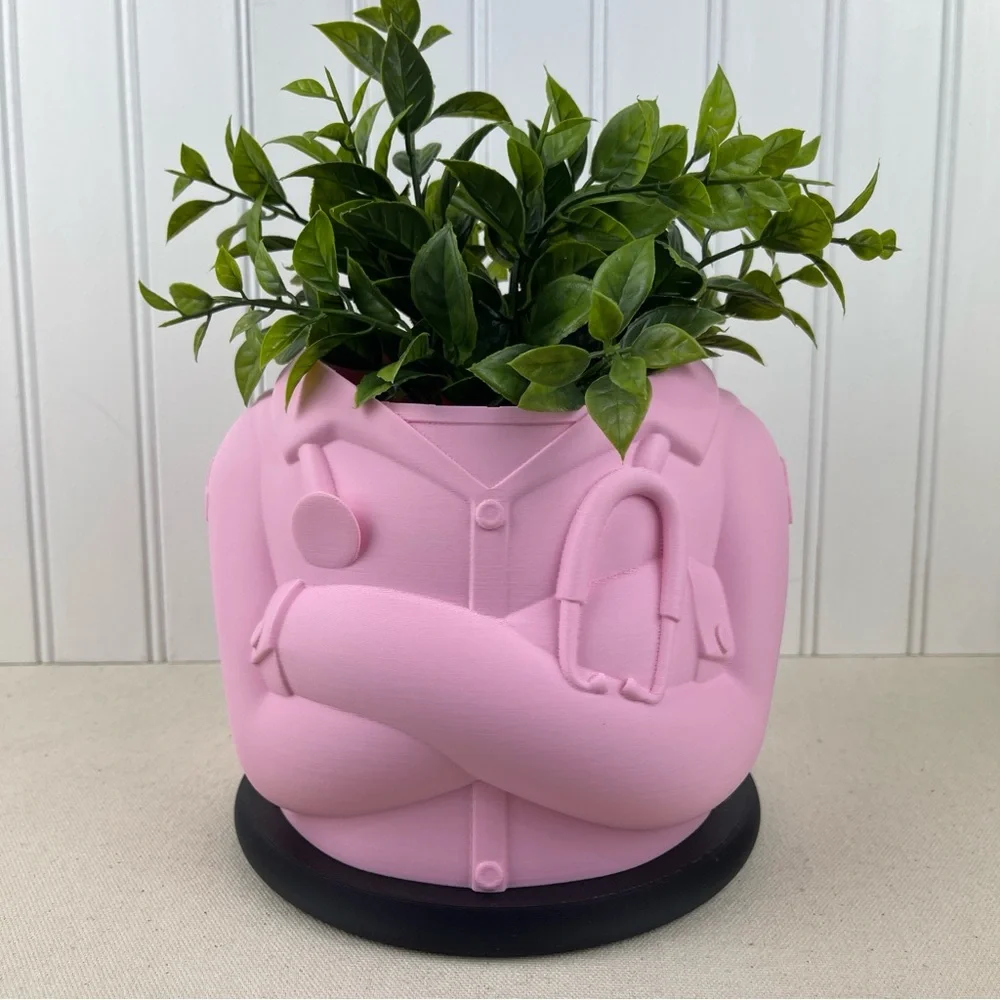 Doctor Coat Indoor Planter Pot, Lab Coat Flower Pot, Indoor Planter